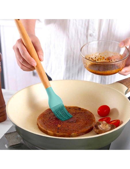 Set 12 ustensiles cuisine silicone qualité alimentaire antiadhésifs résistants