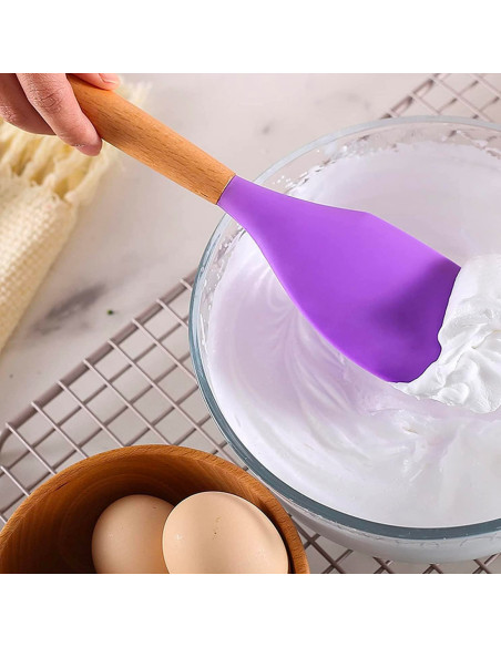 Set 12 ustensiles cuisine silicone qualité alimentaire antiadhésifs résistants