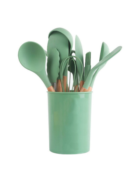 Set 12 ustensiles cuisine silicone qualité alimentaire antiadhésifs résistants