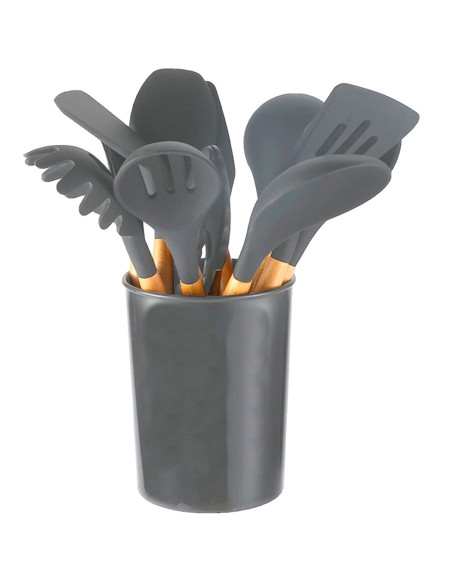 Set 12 ustensiles cuisine silicone qualité alimentaire antiadhésifs résistants