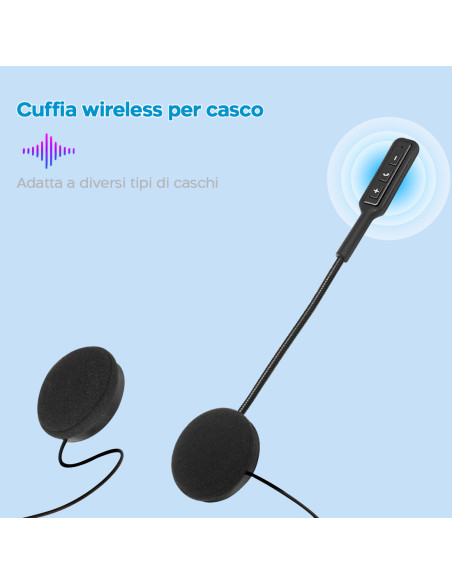 Écouteurs pour casque de moto avec Bluetooth et serre-tête pour les appels