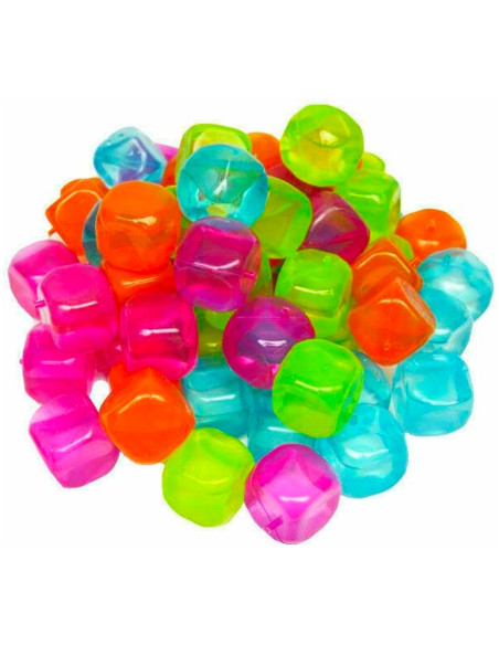 Ensemble de 40 glaçons en silicone réutilisables et colorés