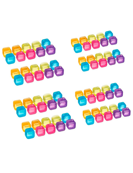 Ensemble de 100 glaçons en silicone réutilisables et colorés