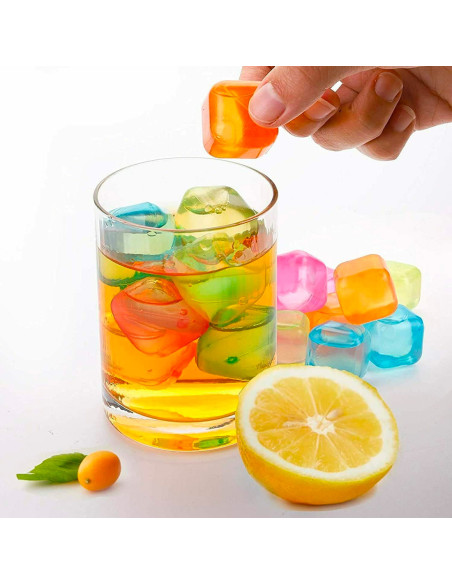 Ensemble de 100 glaçons en silicone réutilisables et colorés