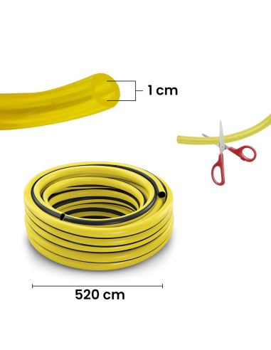 Tuyau de jardin en plastique de 5m avec...