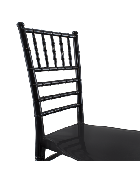 Ensemble de 6 chaises Chiavari noires au design vintage classique