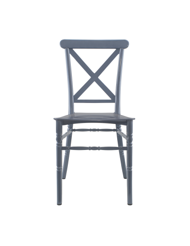 Ensemble 4 chaises Sidney polypropylène gris...