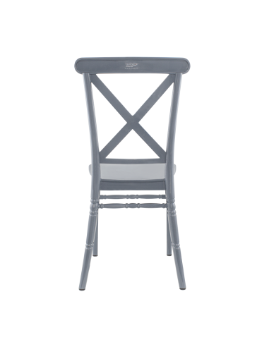 Ensemble 4 chaises Sidney polypropylène gris...