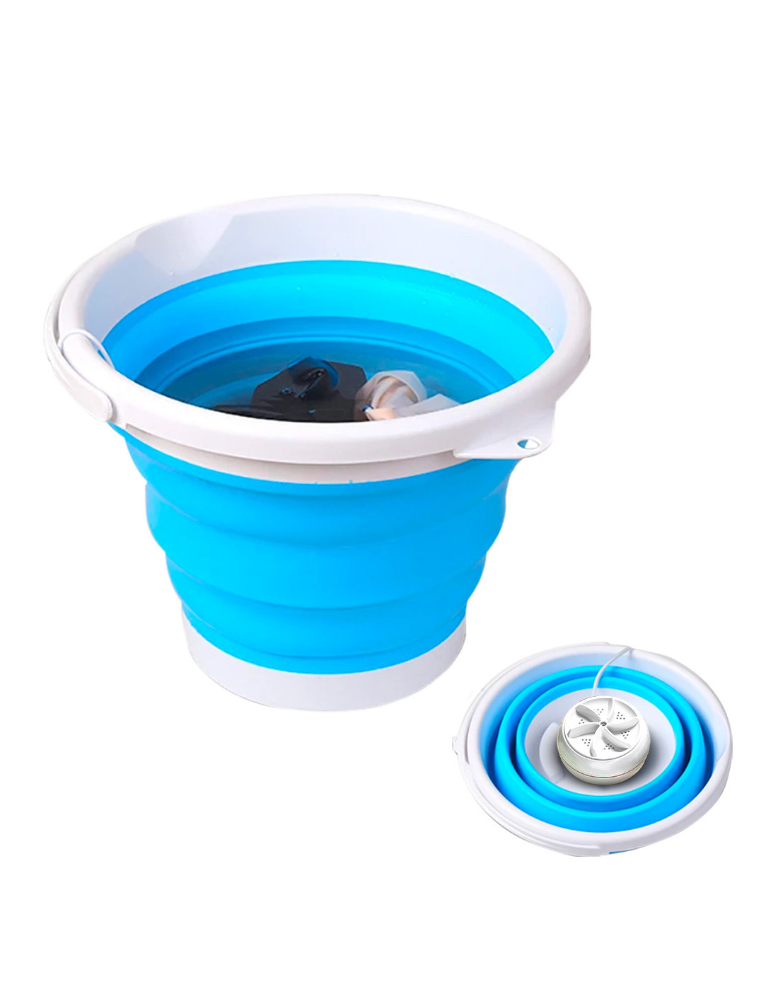 Sèche-linge pliable silicone 10L mini lave-linge portable avec turbine  rotative