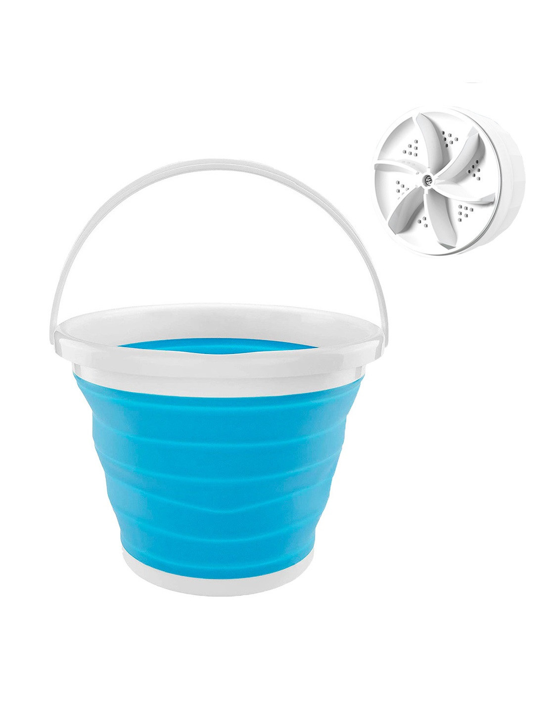 Sèche-linge pliable silicone 10L mini lave-linge portable avec turbine  rotative