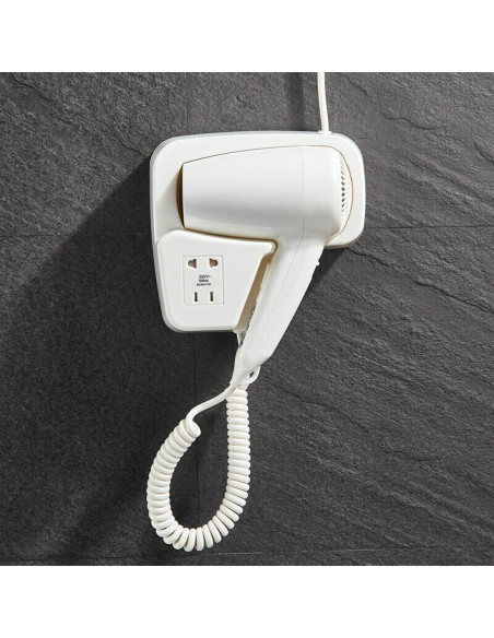 Sèche-cheveux mural pour hôtel B&B entièrement professionnel  1300W 2 vitesses