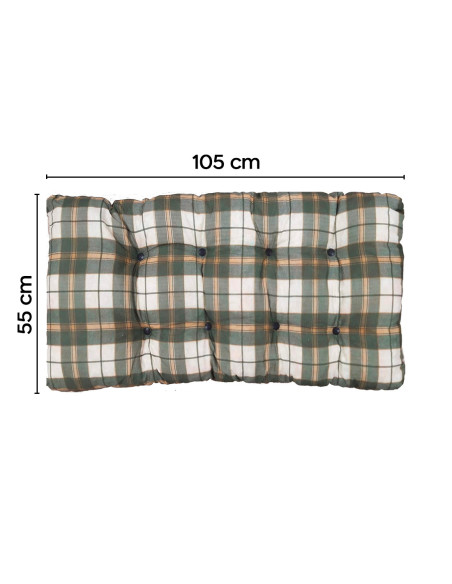 Coussin remplacement rembourré bois pour fauteuil relaxant MAS026 Motif écossais