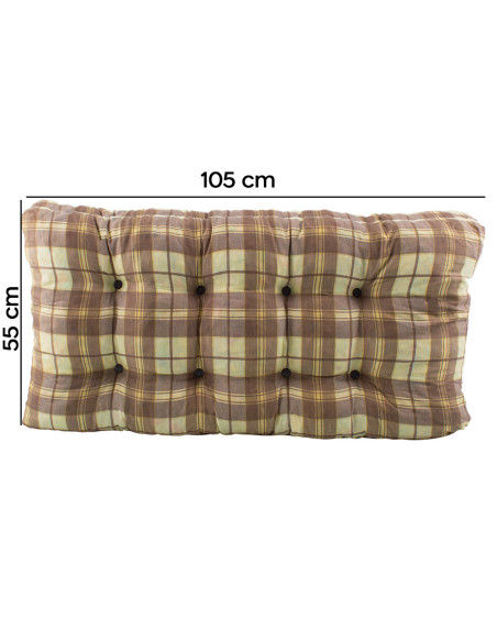 Coussin remplacement rembourré bois pour fauteuil relaxant MAS026 Motif écossais