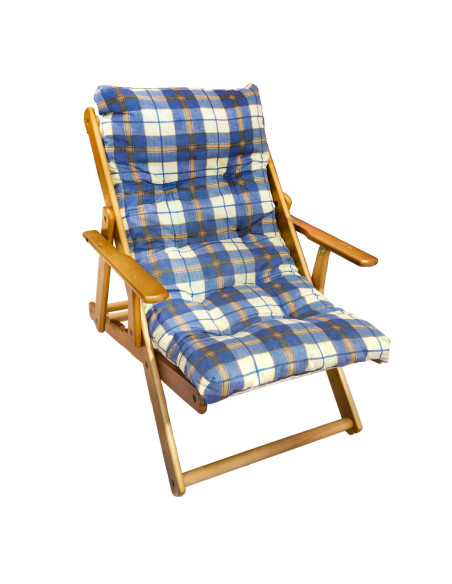 Coussin remplacement rembourré bois pour fauteuil relaxant MAS026 Motif écossais