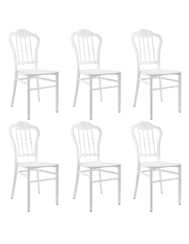 Set 6 chaises Emilia en polypropylène design...