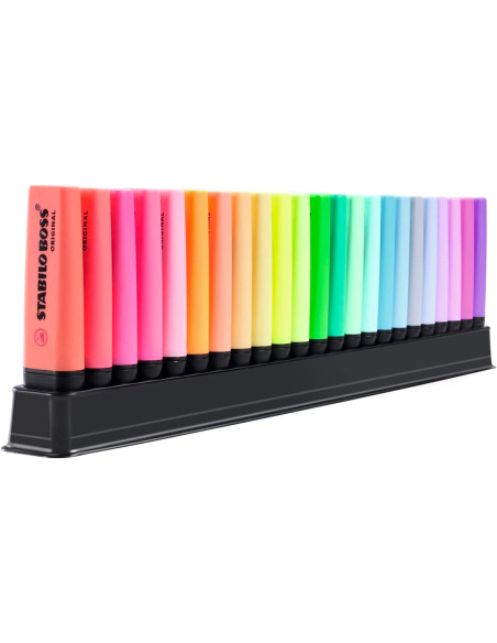 Surligneurs STABILO BOSS Original 23 Couleurs Assorties Édition 50e Anniversaire