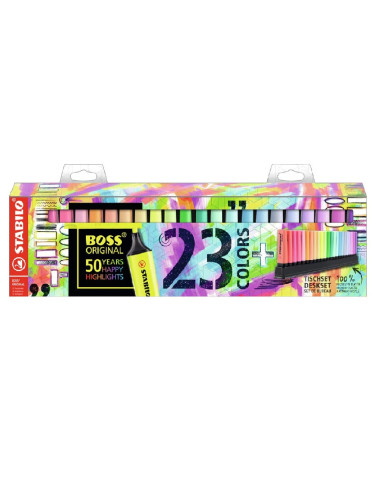 Surligneurs STABILO BOSS Original 23 Couleurs...