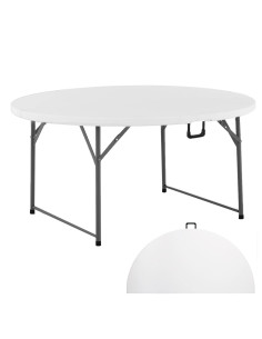 Table pliante ronde ASIA de 180 cm en résine blanche pour...
