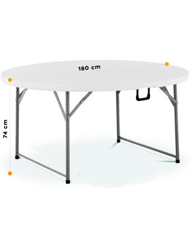 Table pliante ronde ASIA de 180 cm en résine...