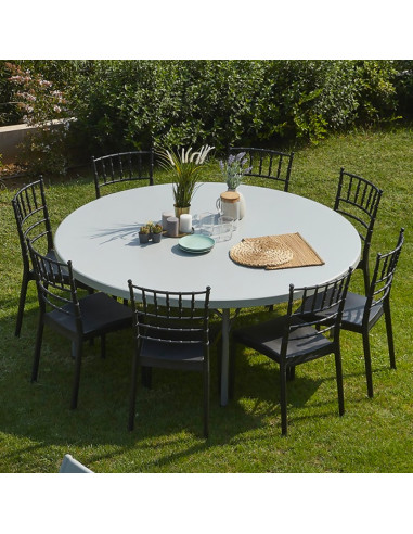 Table pliante ronde ASIA de 150 cm en résine...
