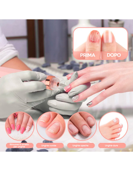 Mini Ponceuse à Ongles Électrique Portable Rechargeable 12000 tr/min 2 Vitesses