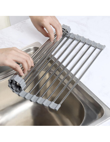 Égouttoir Pliable pour Évier Gain de Place en...