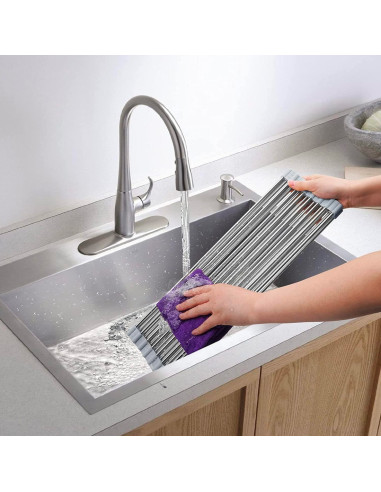 Égouttoir Pliable pour Évier Gain de Place en...