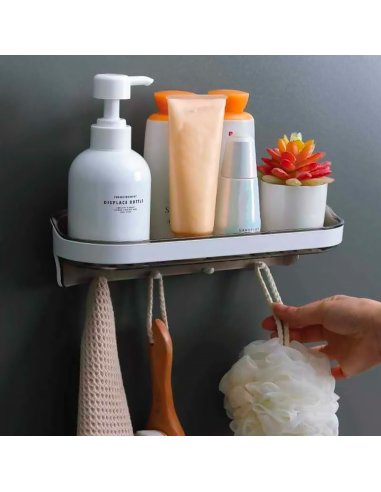 Étagère murale adhésive de rangement avec 4...