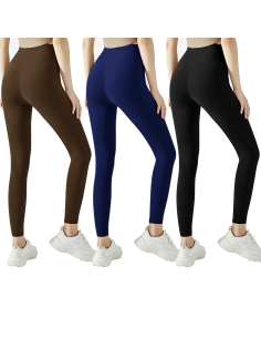 Leggings Taille Haute pour Femme en Tissu Élastique...