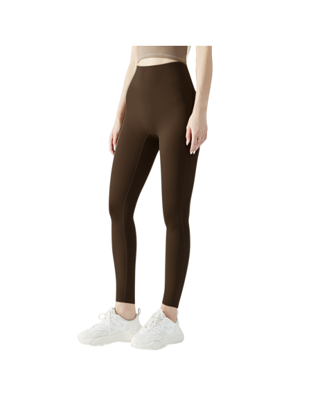 3 leggings sport pour femmes en noir bleu et marron en tissu élastique d'automne