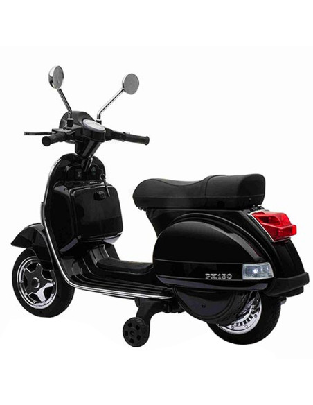 LT887 Moto électrique PIAGGIO pour enfants VESPA PX avec roulettes laterales