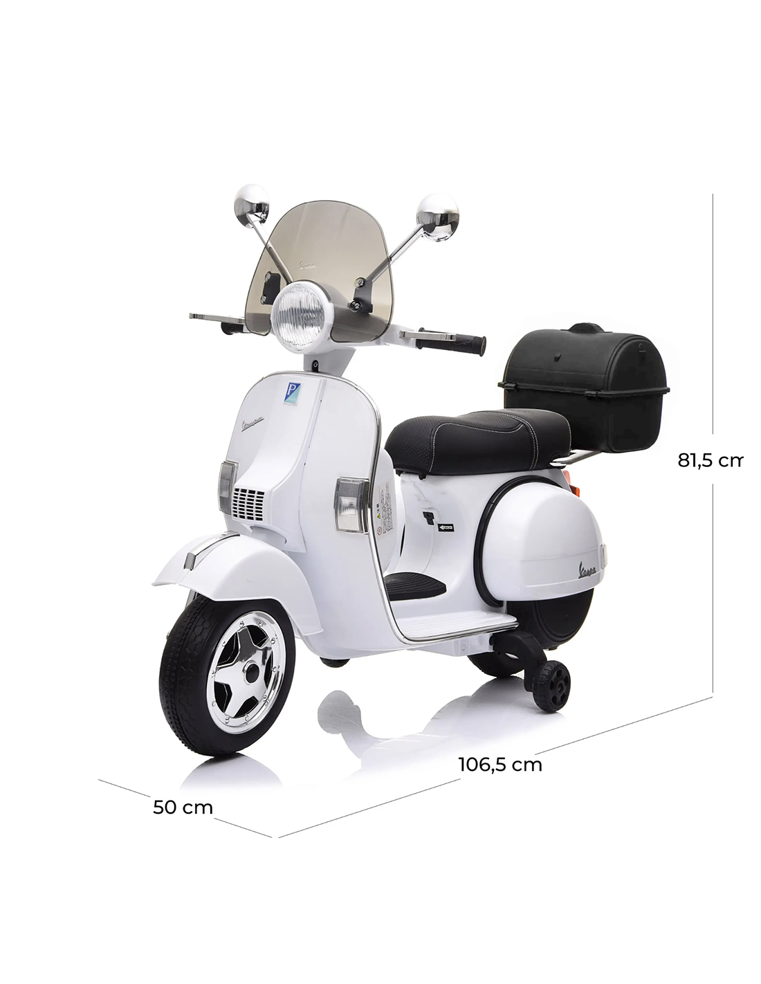 Vespa Électrique Pour Enfants Piaggio Px 150 12v Avec Coffre Roues en  Caoutchouc