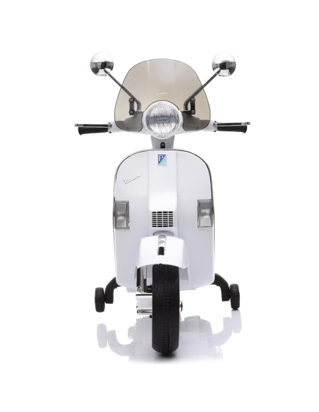 Piaggio Vespa PX 150 Full Electrique 12V pour Enfant avec coffre et paravent MP3