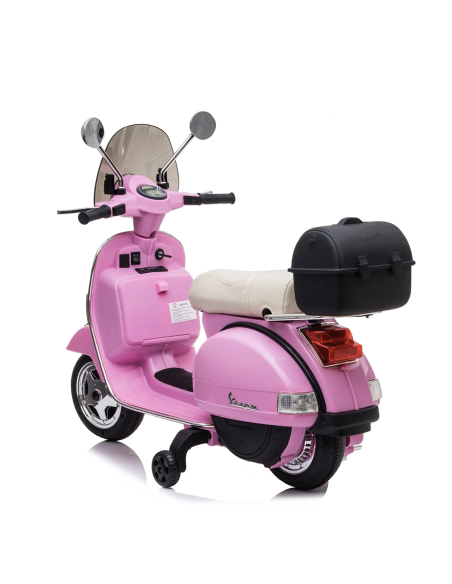 Piaggio Vespa PX 150 Full Electrique 12V pour Enfant avec coffre et paravent MP3