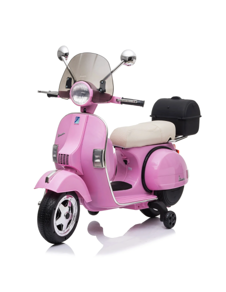 Piaggio Vespa PX 150 Full Electrique 12V pour Enfant avec coffre et paravent MP3