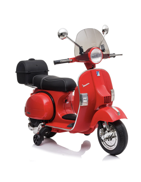 Piaggio Vespa PX 150 Full Electrique 12V pour Enfant avec coffre et paravent MP3