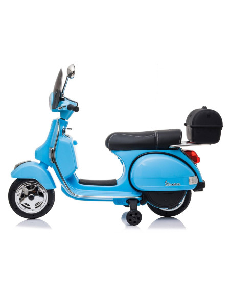 Piaggio Vespa PX 150 Full Electrique 12V pour Enfant avec coffre et paravent MP3