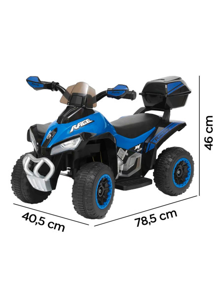 LT928 Mini quad électrique enfants Deluxe 6V lumières sons et coffre rangement