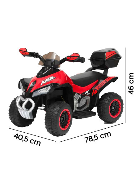 LT928 Mini quad électrique enfants Deluxe 6V lumières sons et coffre rangement