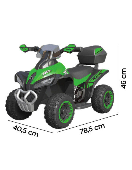 LT928 Mini quad électrique enfants Deluxe 6V lumières sons et coffre rangement