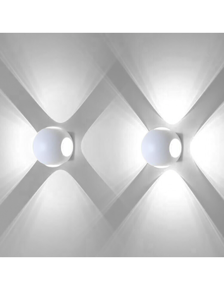 Applique mural Lampe LED Ronde 12W Angle de Lumière 120° 6500K Lumière Froide