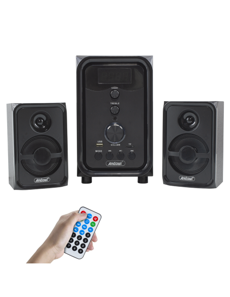 Enceintes d'ordinateur 2.1 caisson de basses 1000W Q-YX107T Connexion Bluetooth