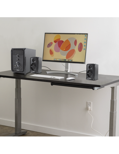 Enceintes d'ordinateur 2.1 caisson de basses...