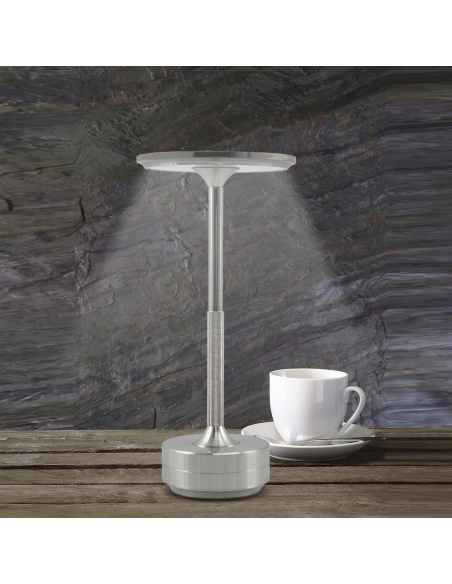 Lampe de Table 5W Rechargeable Contrôle Tactile LED Réglable Design en Aluminium