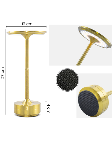 Lampe de Table 5W Rechargeable Contrôle Tactile...