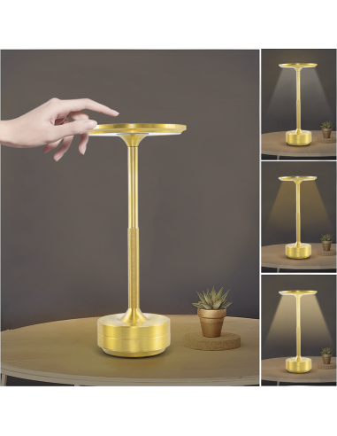 Lampe de Table 5W Rechargeable Contrôle Tactile...