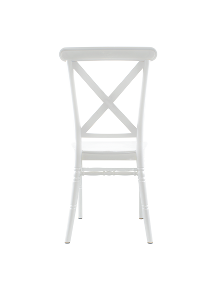 6 chaises Sidney blanches vintage polypropylène idéales restauration événements