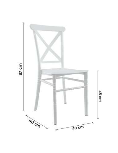 6 chaises Sidney blanches vintage polypropylène...