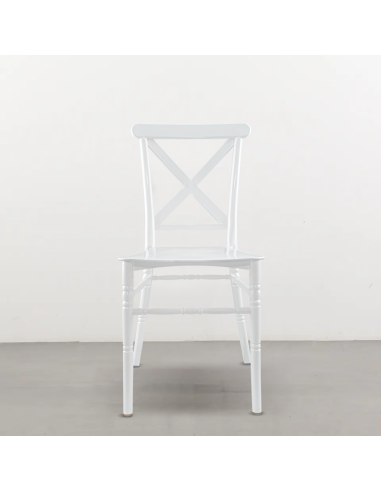 6 chaises Sidney blanches vintage polypropylène...