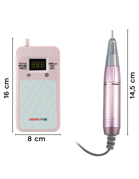 Mini ponceuse à ongles professionnelle 35000 RPM portable sans fil rechargeable
